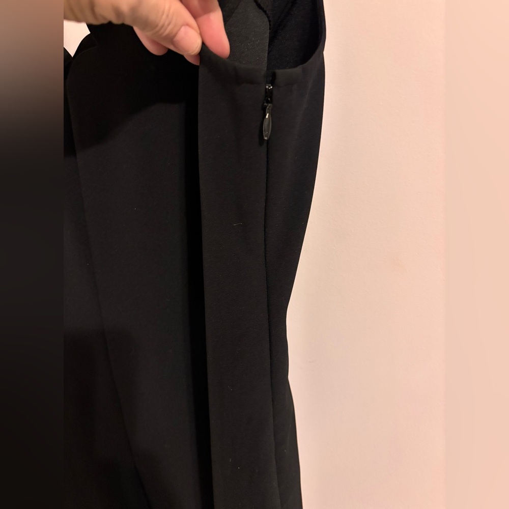 Banana Republic Black Dress Scalloped V Neck Hem - Picture 7 of 9
